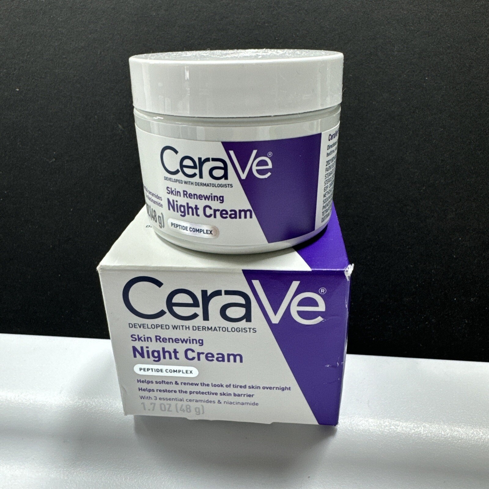 Cerave Skin Renewing Night Cream - 1.7oz (48g) Helps Soften+Renew Tired Skin