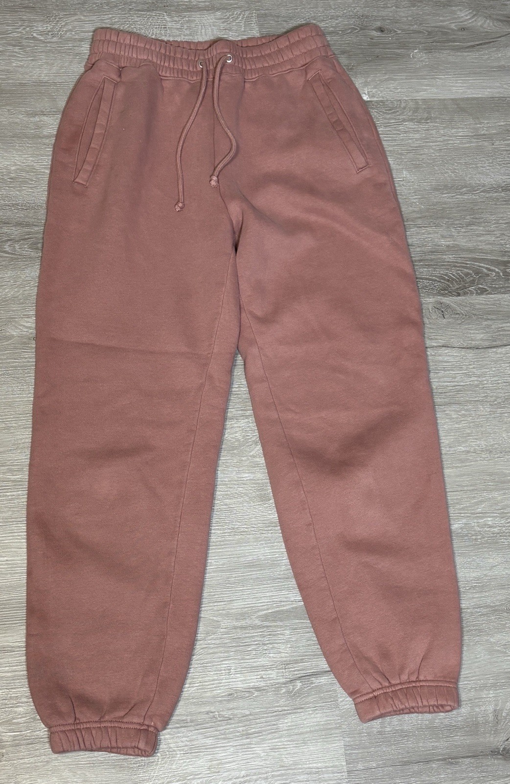 Abercrombie Fleece Joggers Mens Small Brown Tapered Sweatpants Fitness Training