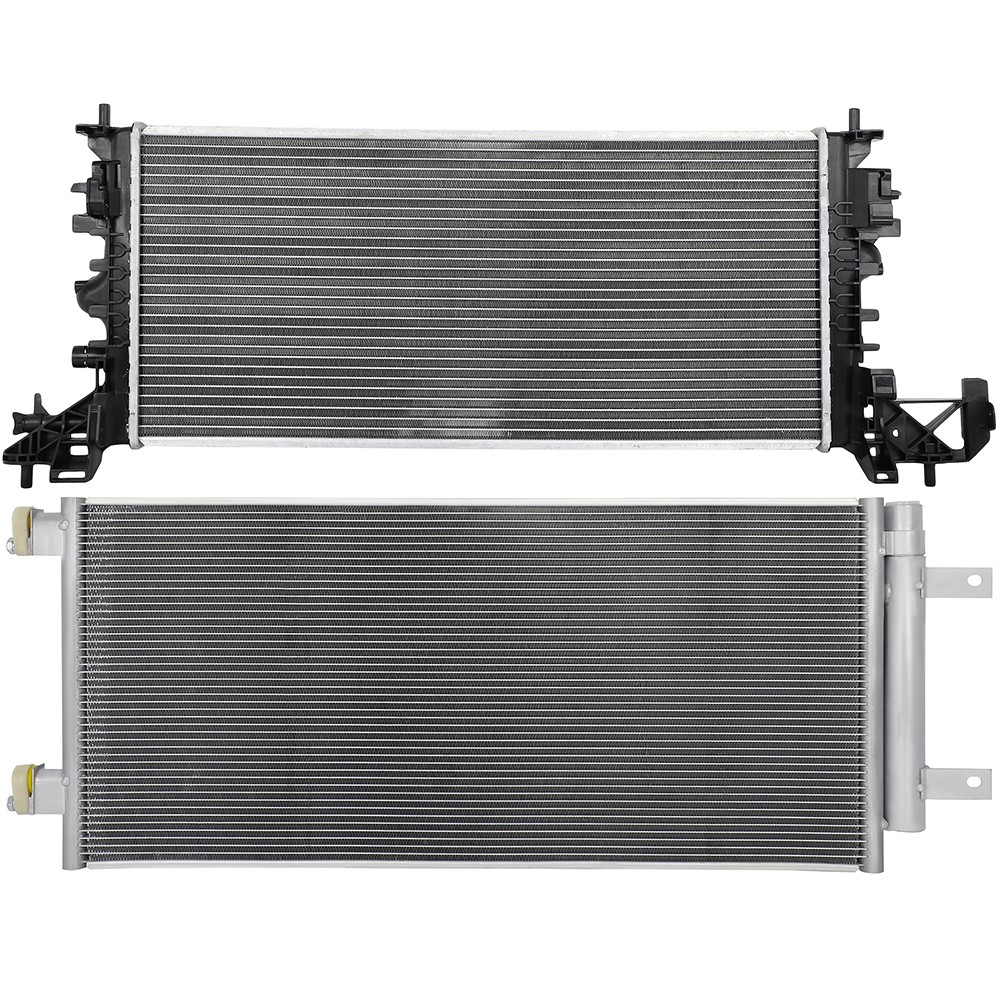 Aluminum Radiator & AC Condenser Cooling Kit For 2016 2017-2019 Chevrolet Cruze