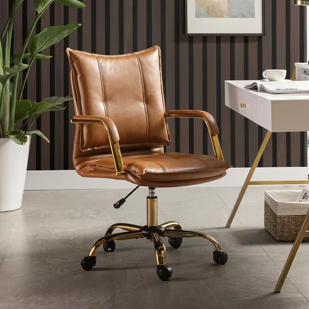 Patrizia Contemporary Task Chair Office Swivel Ergonomic Upholstered Chair with