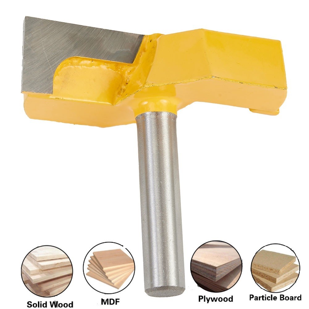 8mm Shank Bottom Cleaning Router Bit Plate Flattening Woodworking Tool