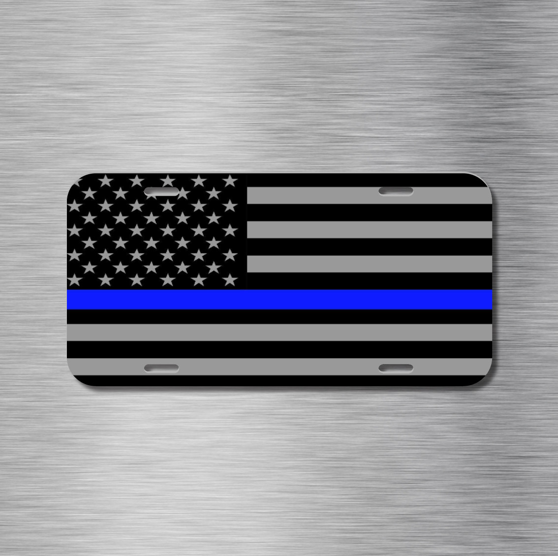 NEW Blue Lives Matter USA US American Flag Aluminum License Plate CAR SUV Truck