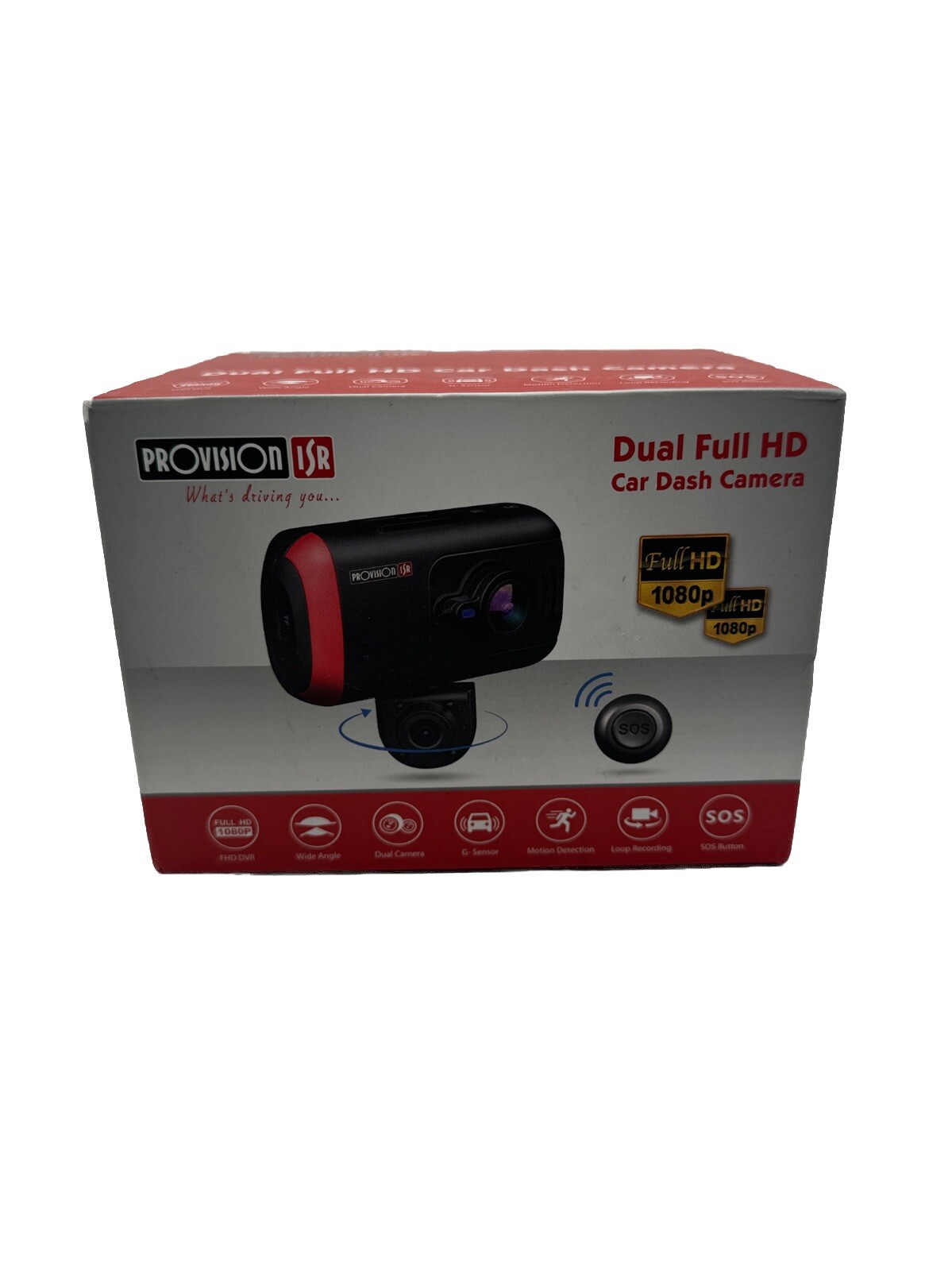 PROVISION ISR Dual Full HD Car Dash Camera 1080P