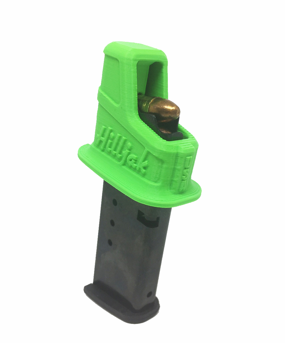 Taurus G2s, PT 709 SLIM 9mm single-stack magazine loader Hilljak QL9SS NeonGreen