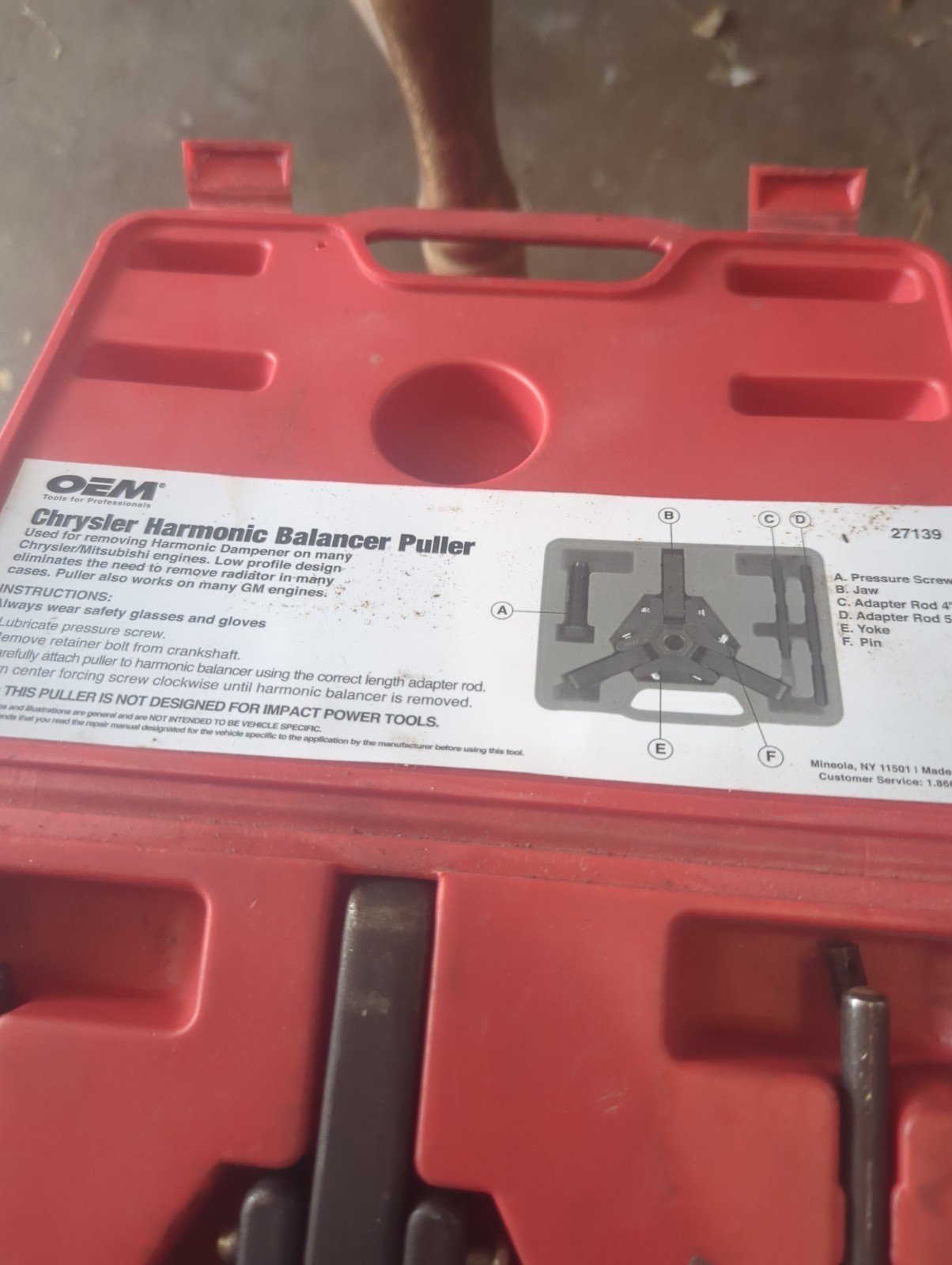 OEM Tools 27139 Chrysler Harmonic Puller Used In Case Good Condition