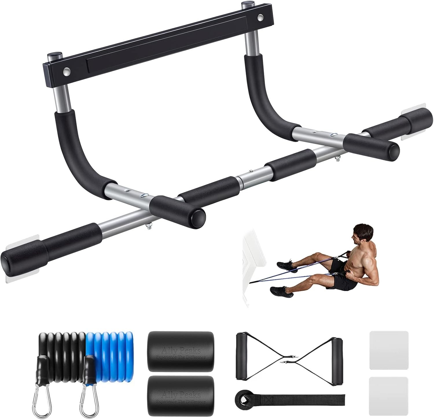 Doorway Pull Up Bar 440 lbs Capacity Multi-Grip