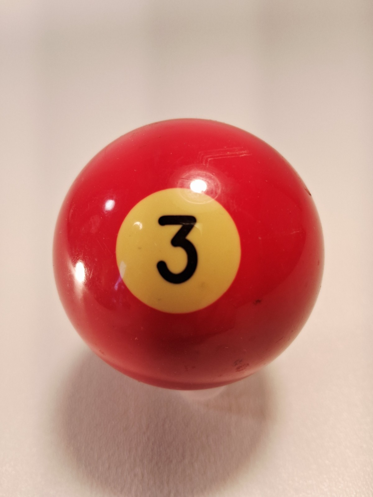 Vintage Crystalate 2 1/4" Billiard Solid Red 3 Pool Ball Replacement Ball