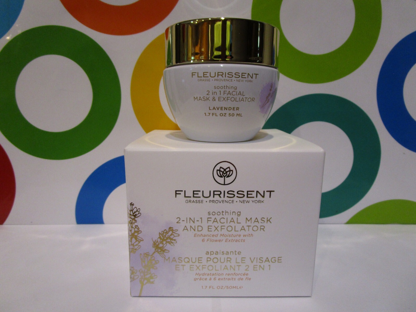 FLEURISSENT ~ SOOTHING 2 IN 1 FACIAL MASK AND EXFOLIATOR ~ 1.7 OZ
