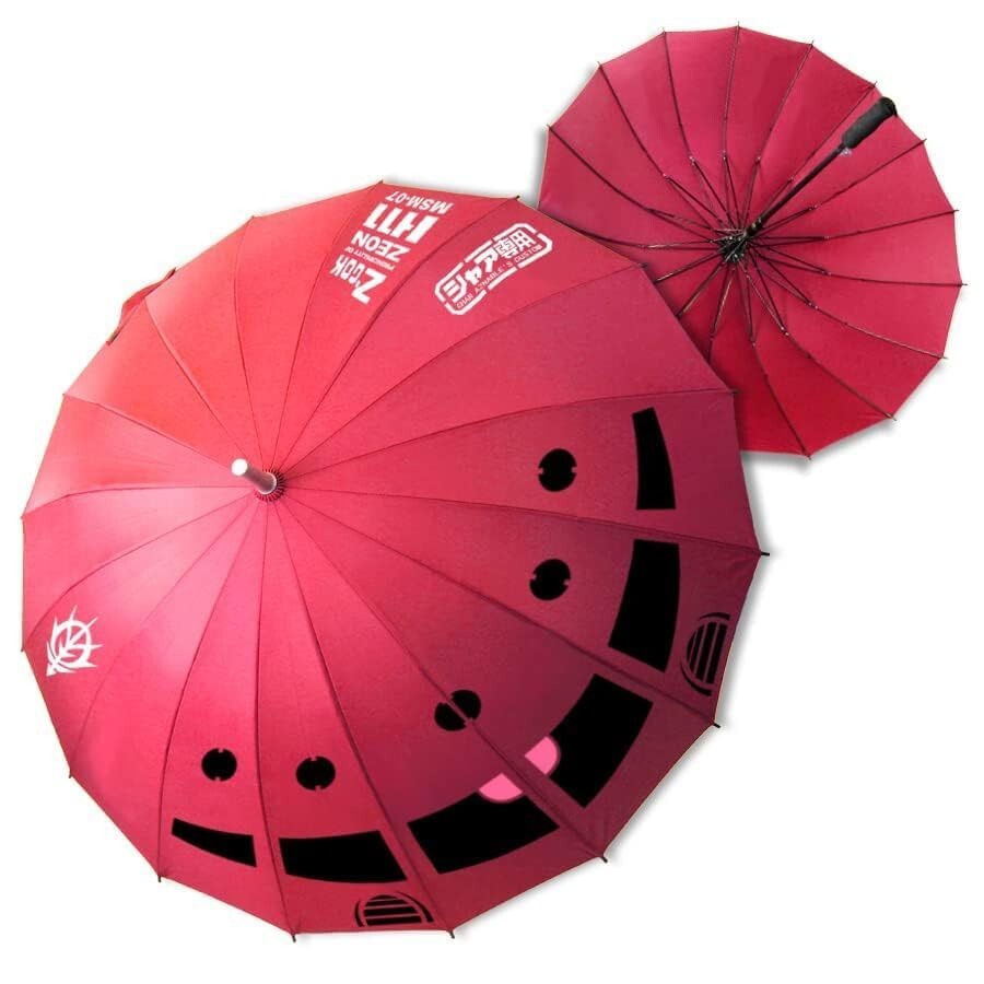 Mobile Suit Gundam Char's Zugok Folding Umbrella Rain or Sun Φ47.2in JAPAN NEW
