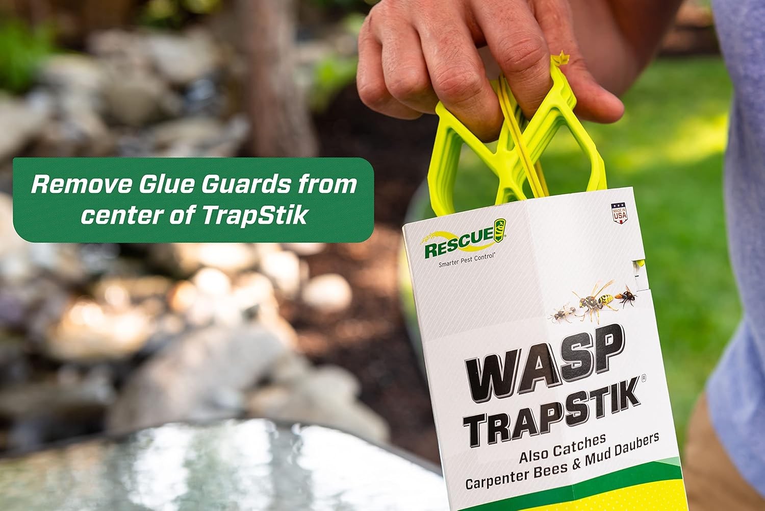 Visilure® Trapstik for Wasps, Mud Daubers, Carpenter Bees – 2 Pack