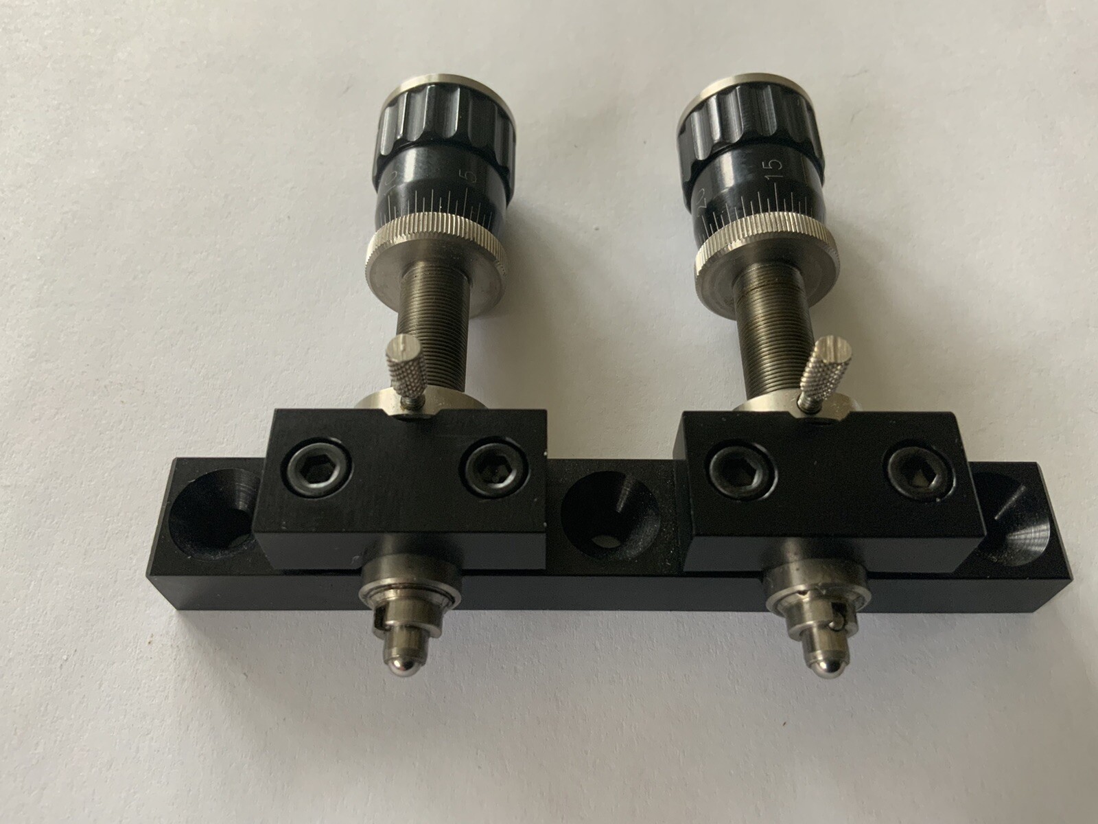 Dual Single Axis Precision Micro Position Units With Mounting Blocks