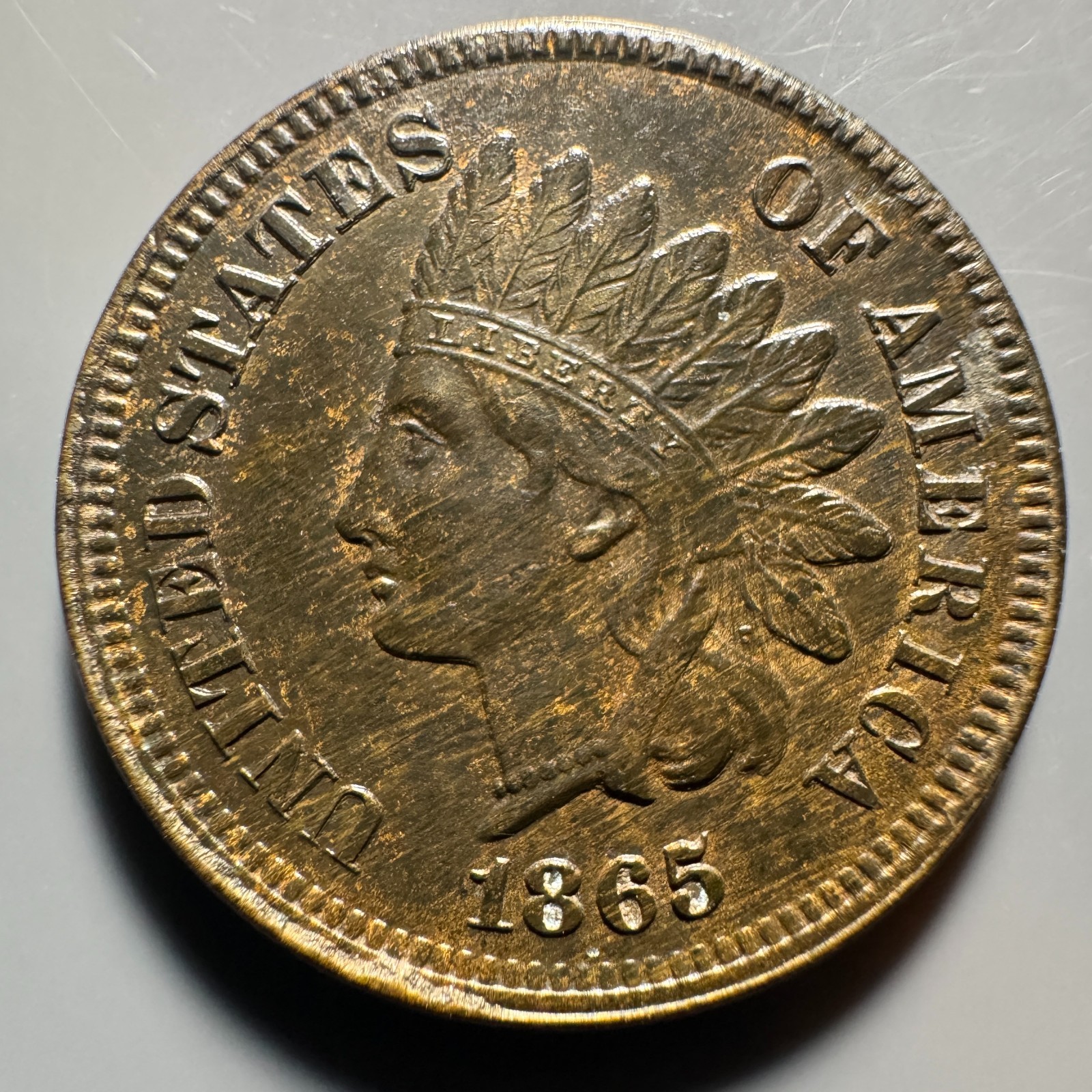 1865 Indian Cent Fancy 5 C419