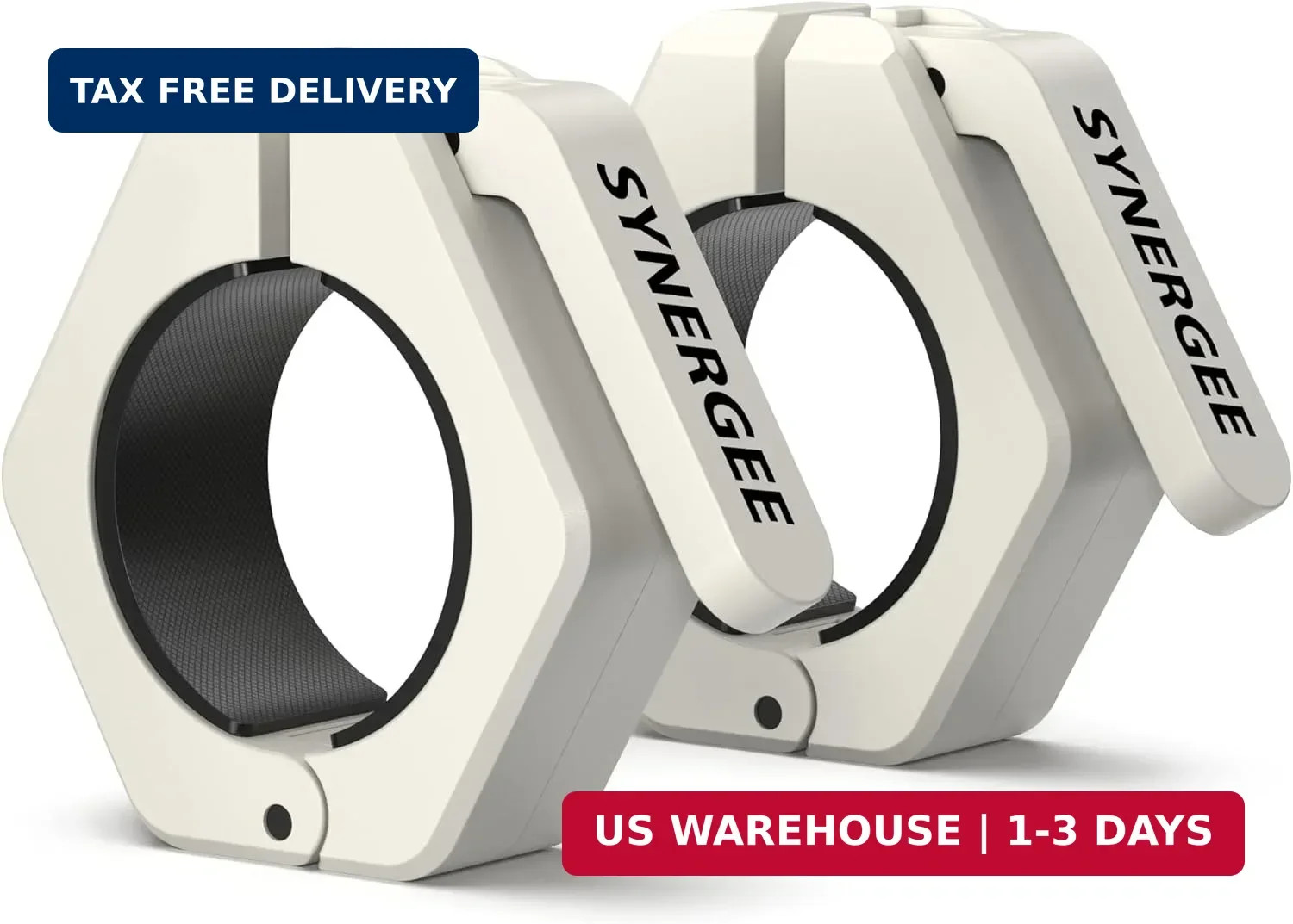 Synergee Magnetic Barbell Collars - 2" Olympic Locking Clips
