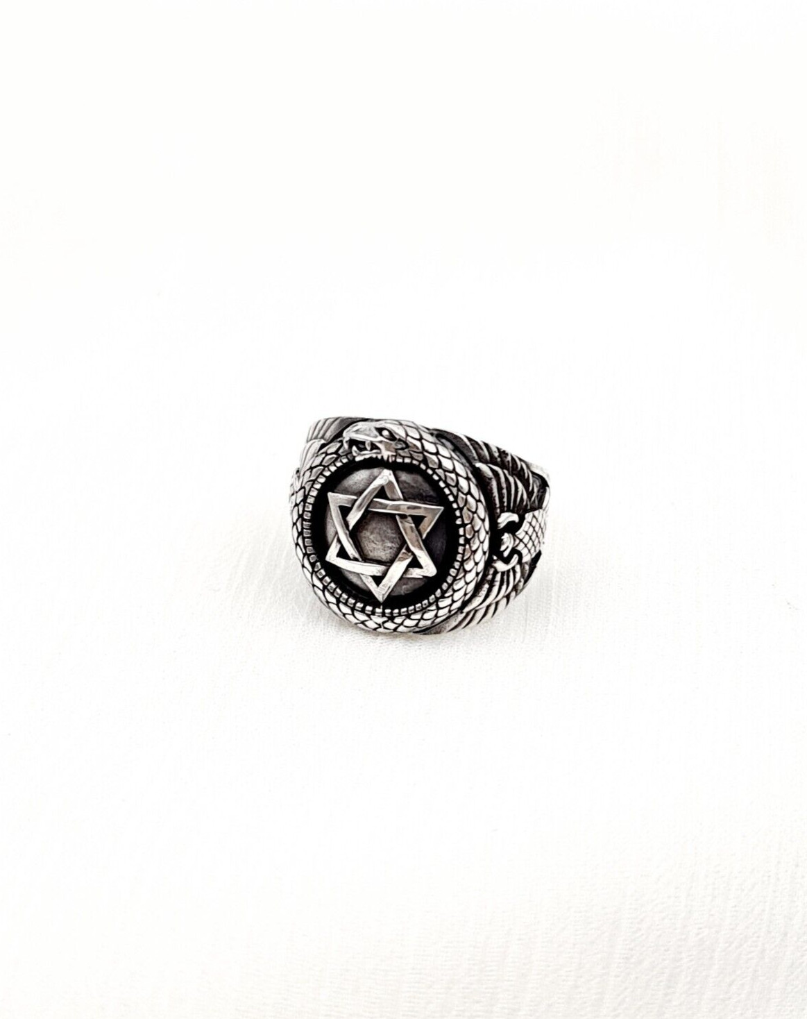 Star of David Ring 925 Sterling Silver Men Ring Jewish Judaica Jewelry