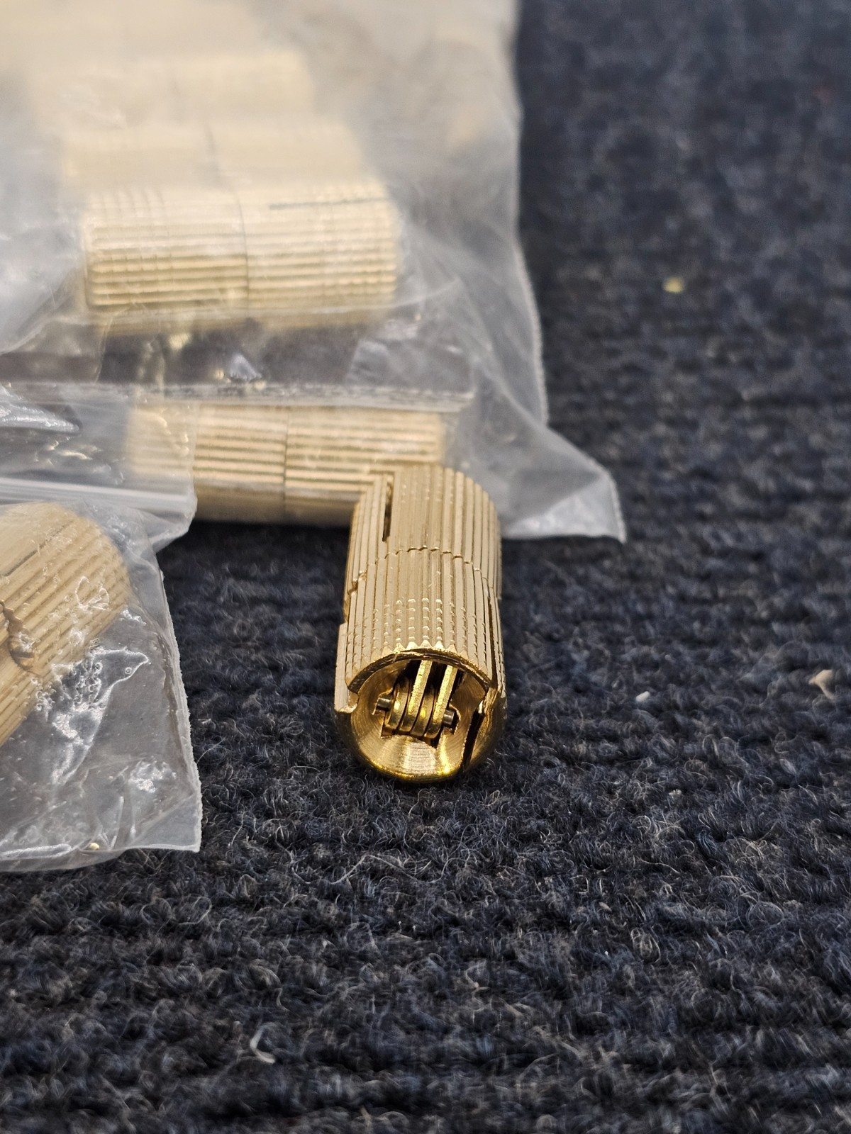 (QTY 24) BH144 Barrel Hinge Satin Brass, 3/4" Thick