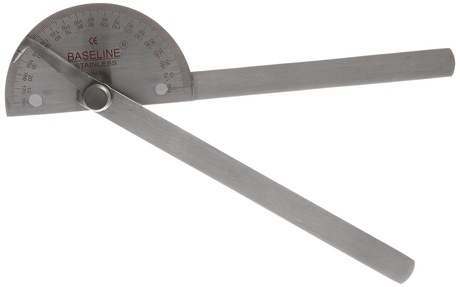 Baseline 12-1040 Stainless Steel 180 Degree Goniometer 8" Length Clear
