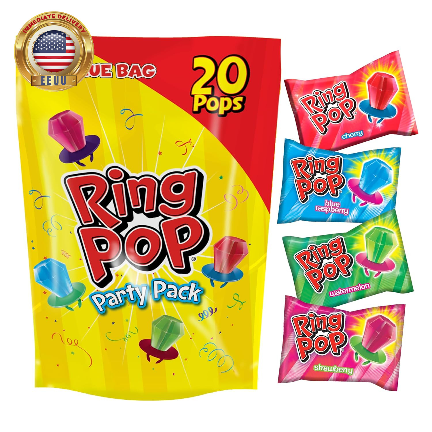 Lollipops - Bulk Candy Individually Wrapped Suckers Variety Party Pack- 20 Count