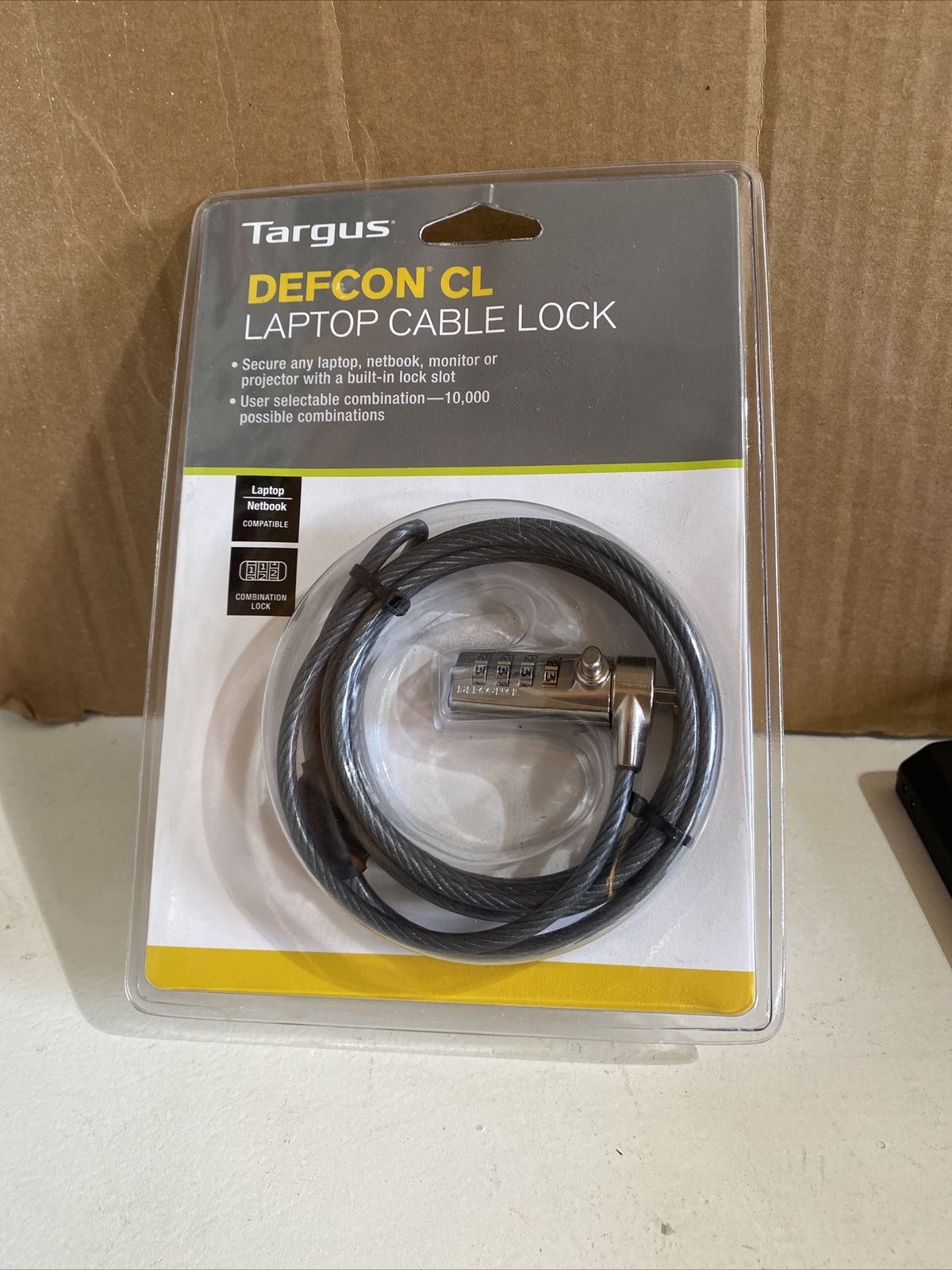 TARGUS Defcon CL Laptop Cable Lock 6.5 ft  Combination Lock  PA410U  NIP