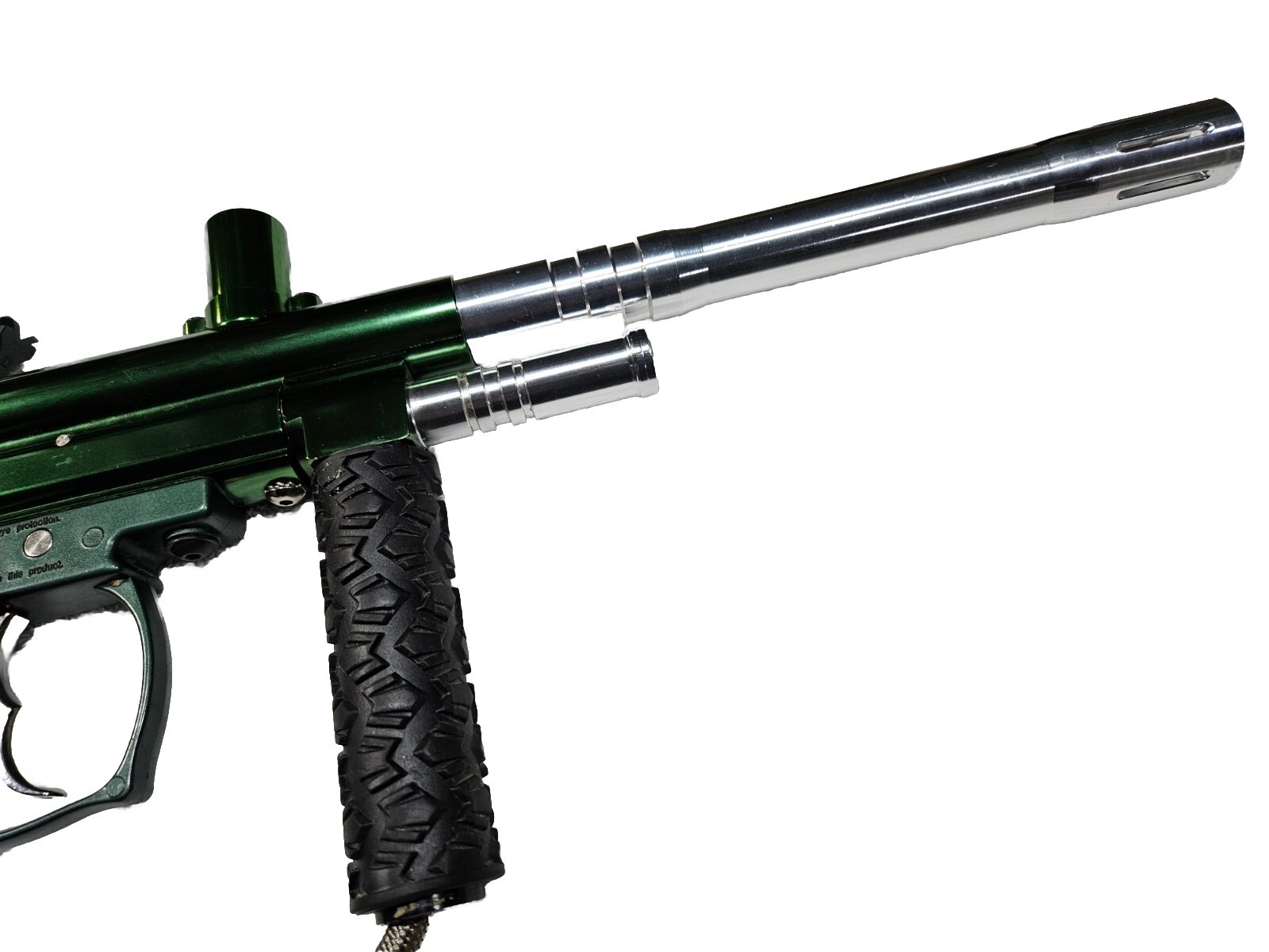 Spyder Green Victor 2 Paintball Gun Ported Barrel Vertical Grip Double Trigger