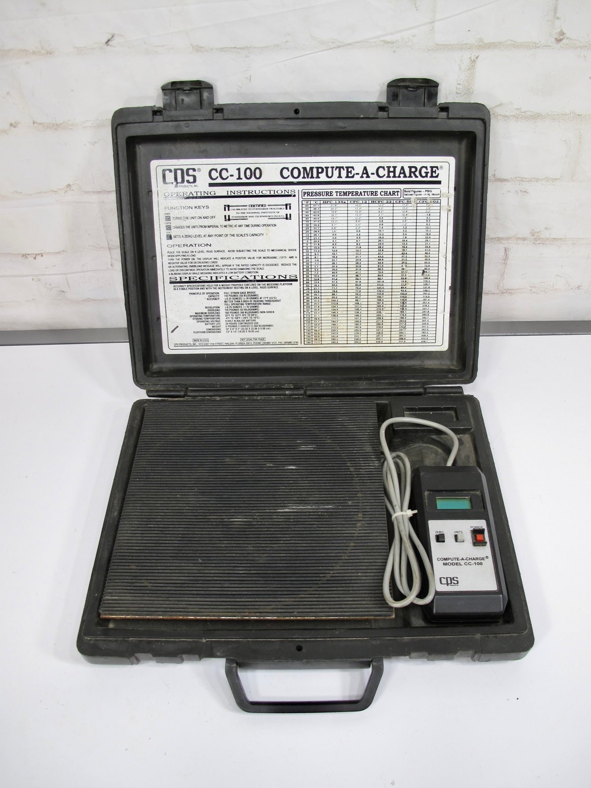 CPS CC100 Compute a Charge HVAC Refrigerant Scale