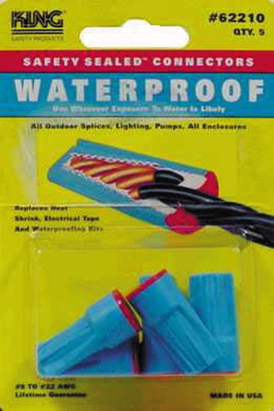 King Innovation 62210 Dryconn Aqua/Red 22 ga. 600V Waterproof Wire Connector