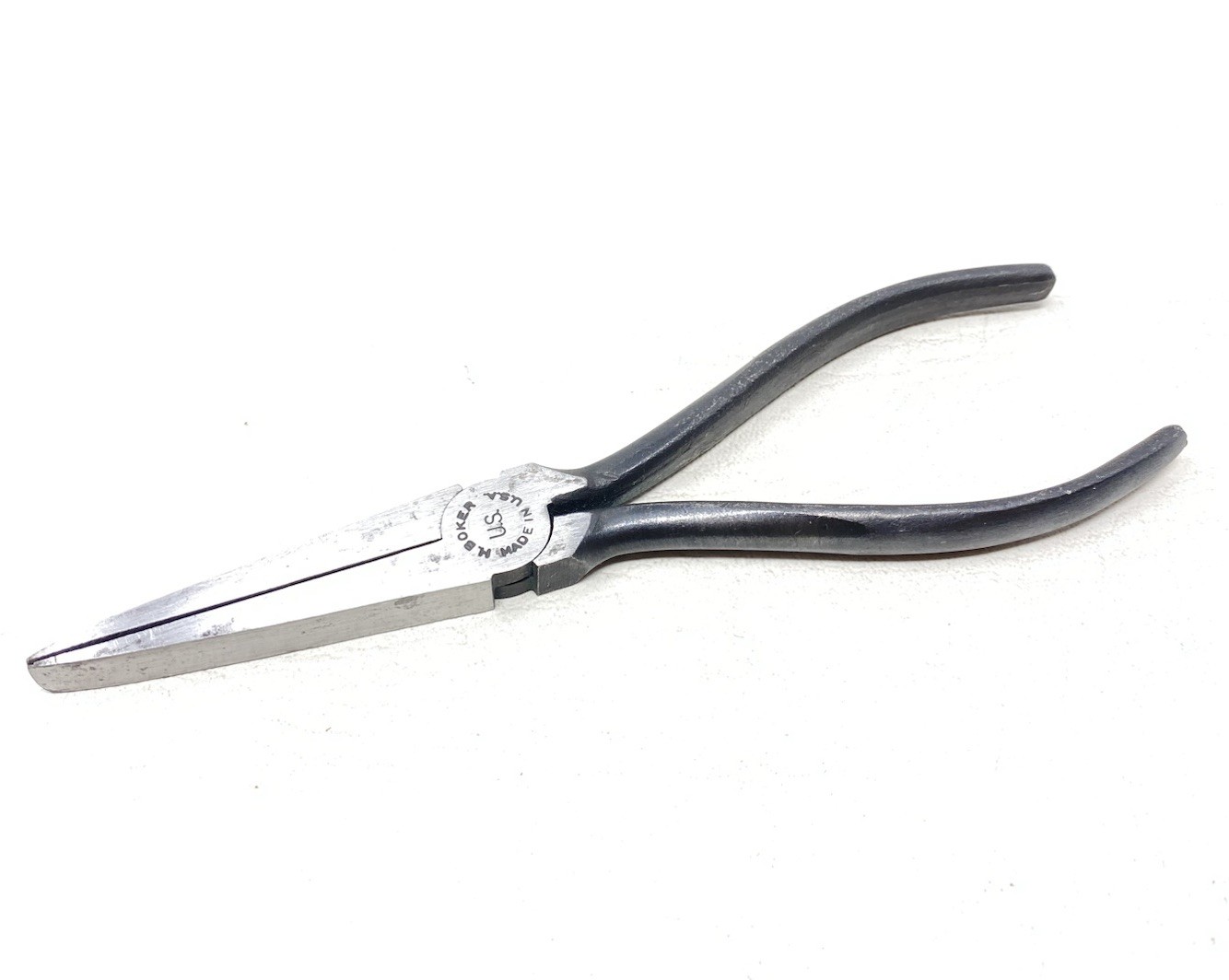 Vintage H. Boker Duckbill Pliers Serrated Flat Nose USA Made 6-3/4" Long Clean!