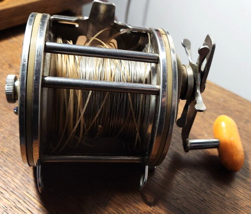KENCOR DRUM NO. 940 4/0 STAINLESS STEEL TROLLING FISHING REEL - VINTAGE