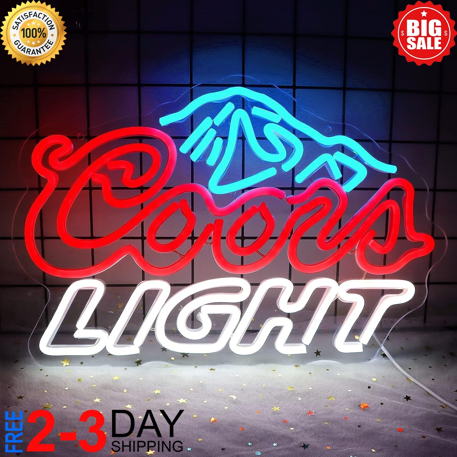 Coors Light Neon Sign Wall Decor Neon Lights Bedroom LED Beer Coors Light Dorm