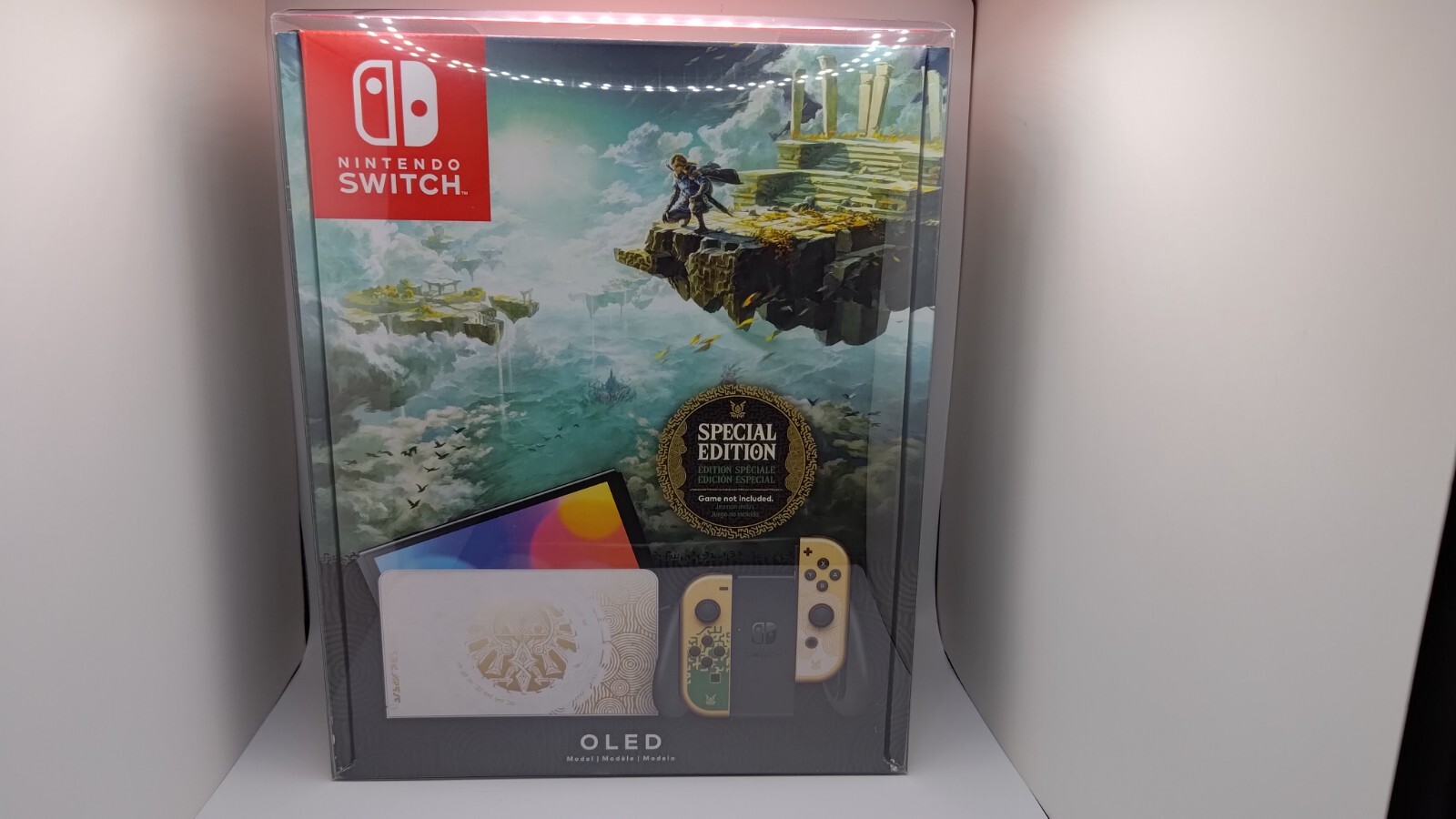 OLED Switch Console Box Protector & Display Case, Fits Zelda, Pokemon, Splatoon