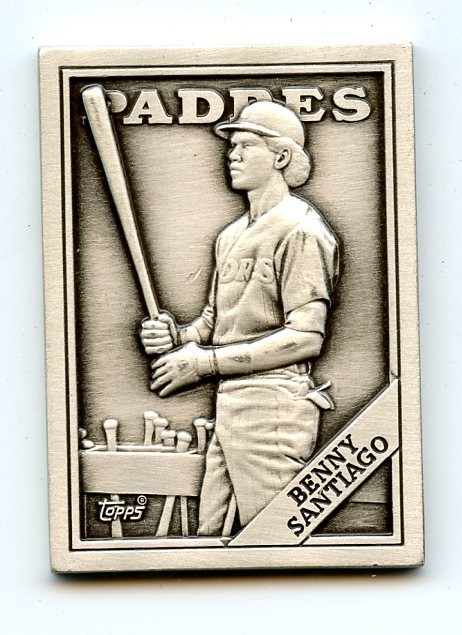 1988 Topps Gallery of Champions Sterling Silver Benny Santiago - MC700-PB001