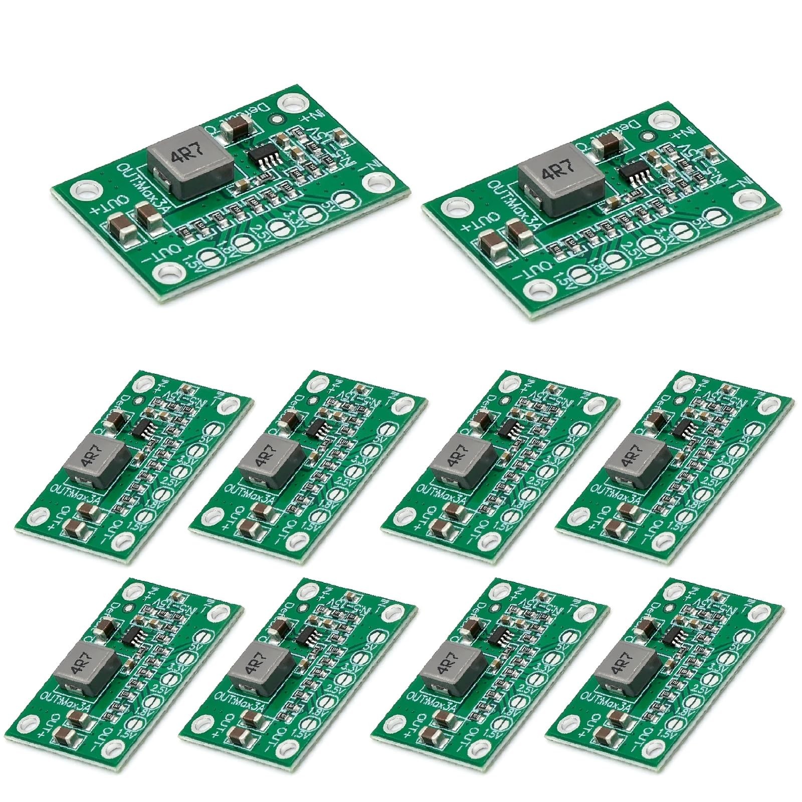 10 Packs MP1495 DC-DC Step-Down Module Voltage Conversion Boards. Output volt...
