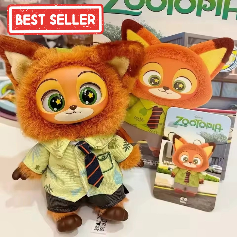 Zootopia Nick & Judy Action Figure Plush Vinyl Doll Cartoon Anime Collectible