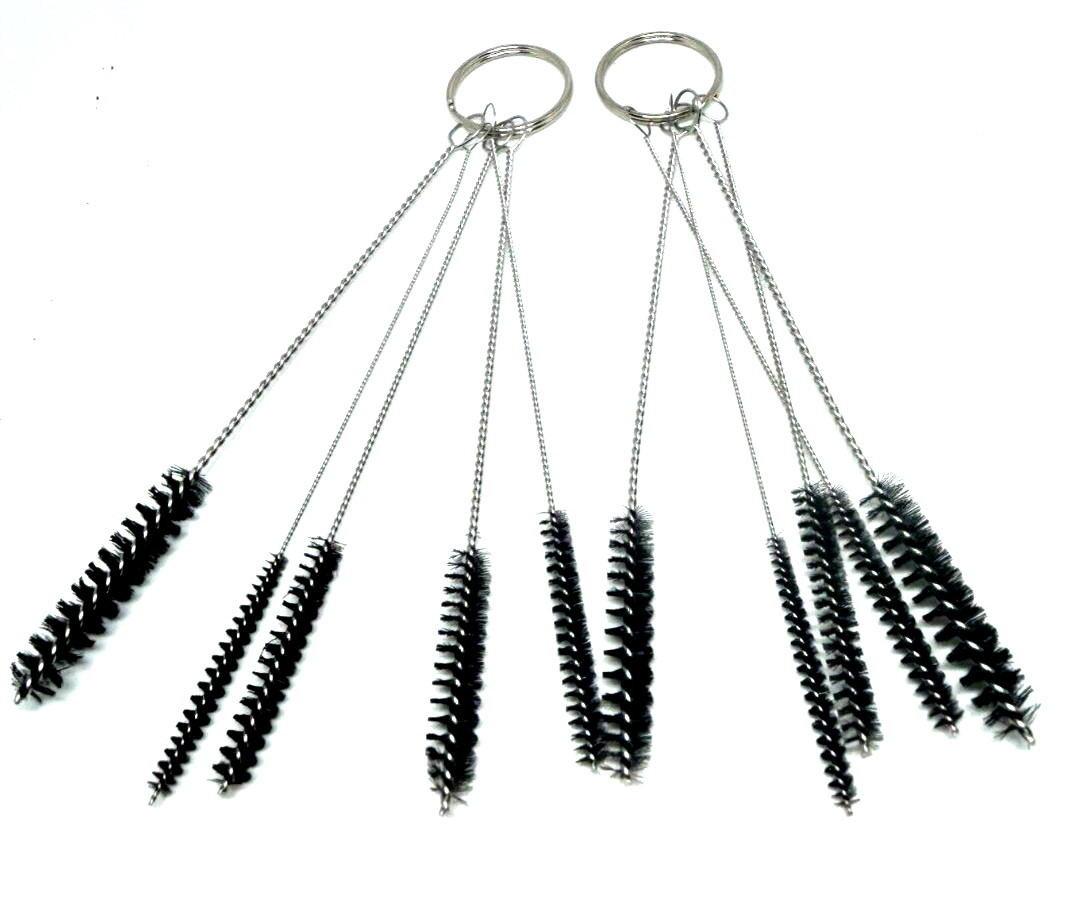 2 X 5-PC Round Pipe Tube Cylinder Cleaning Smoking Pipes Wire Brush Set (12043)