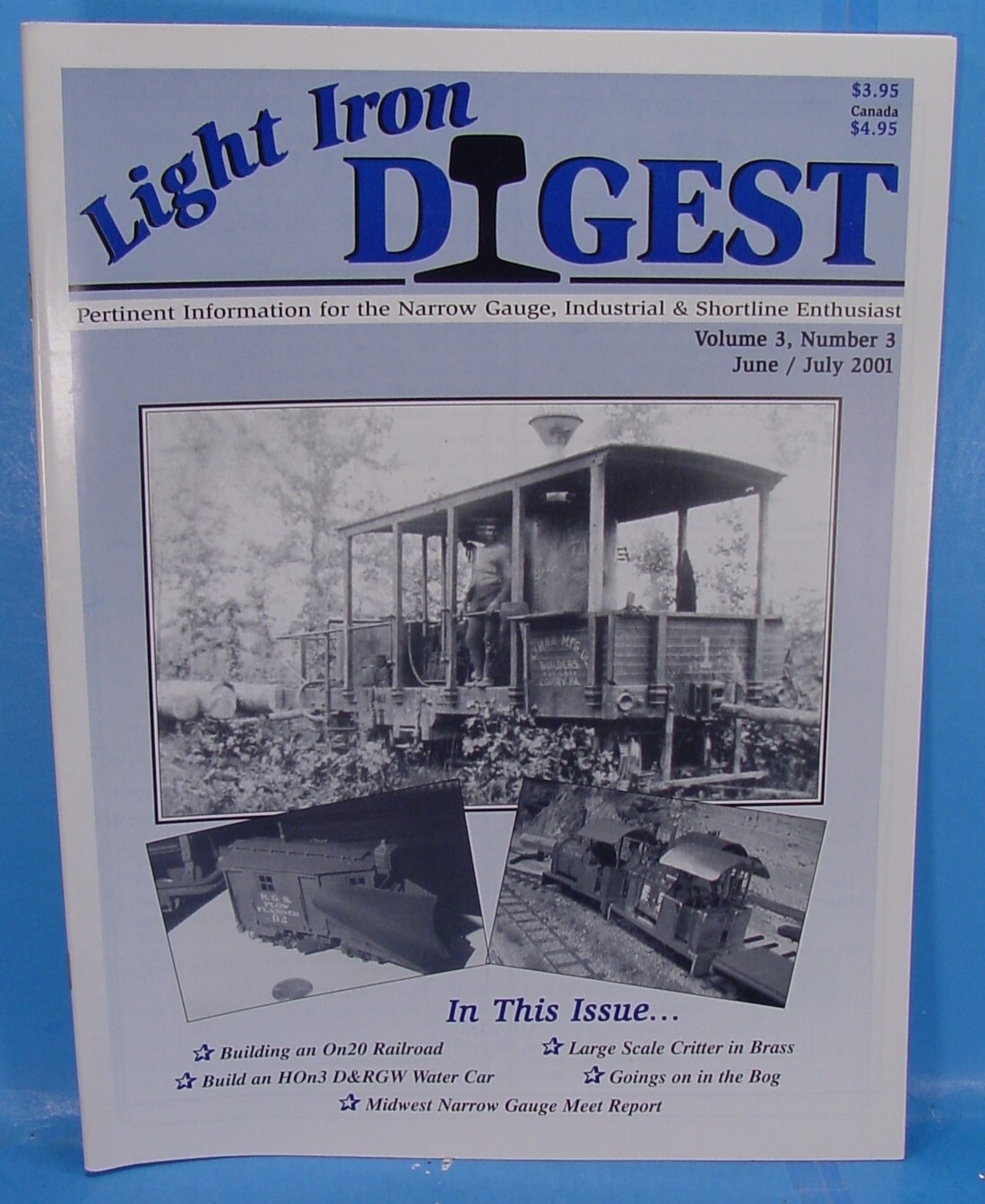 LIGHT IRON DIGEST MAGAZINE VOLUME 3 NUMBER 3  JUNE/JULY  2001 TOC PICTURED
