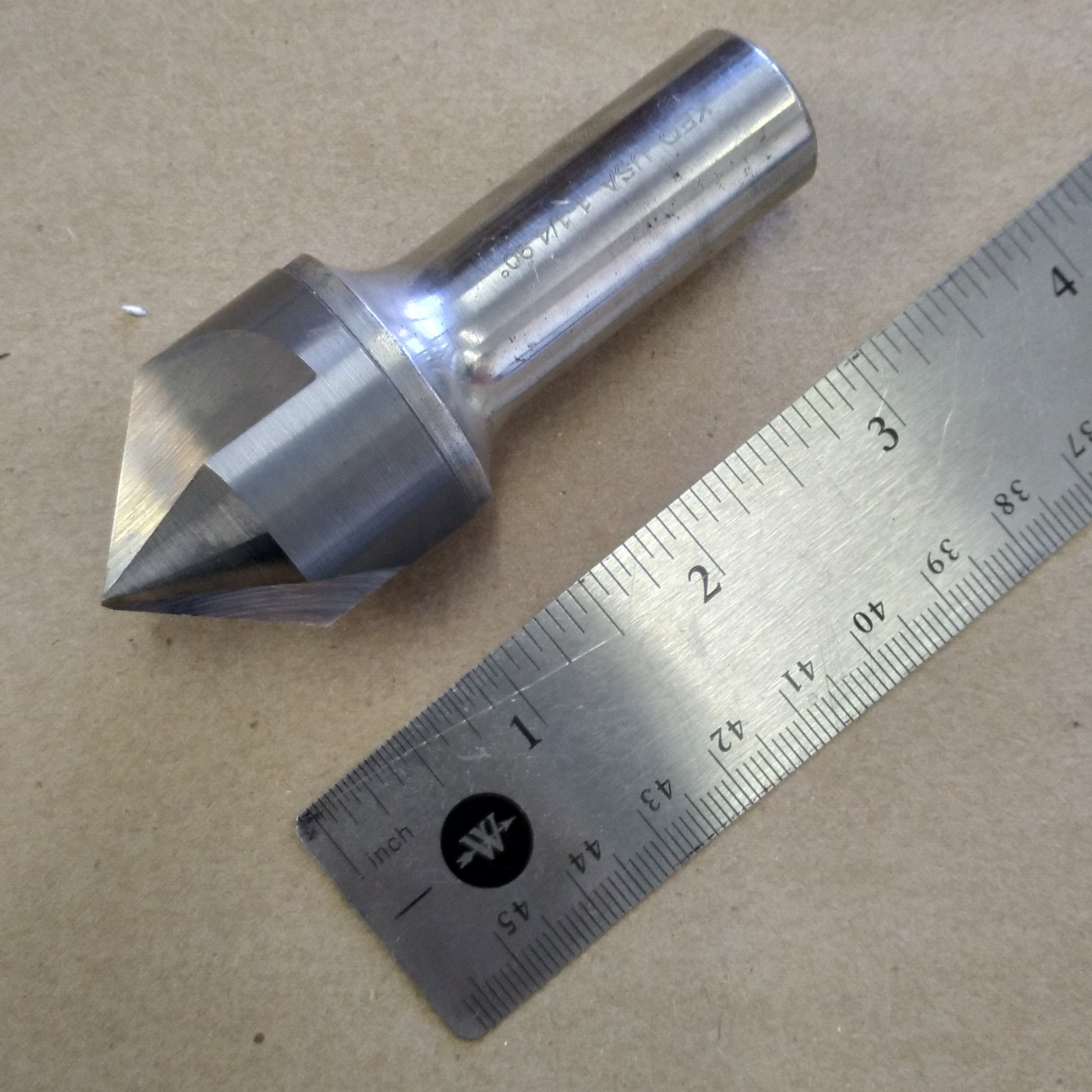 KEO USA 1-1/4" 90 DEGREE COUNTER SINK, 3 FLUTE, 3/4" SHANK DIA - CHIPPED
