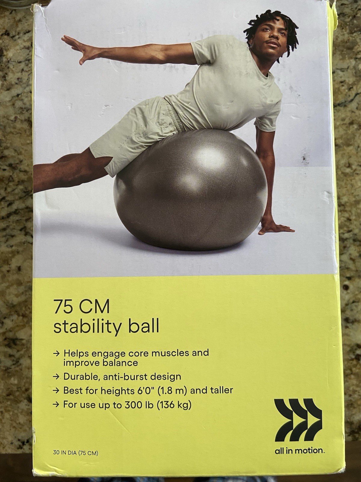All In Motion 75 Cm Stability Ball Gray
