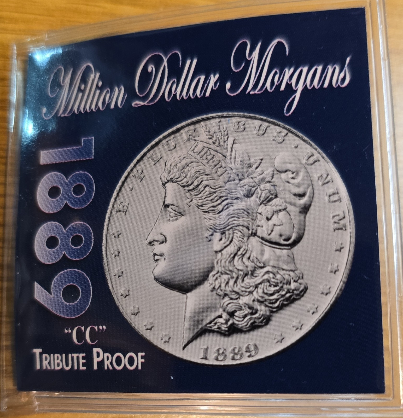 1889 Morgan Dollar CC Tribute Proof Fantasy Issue Coin Silver