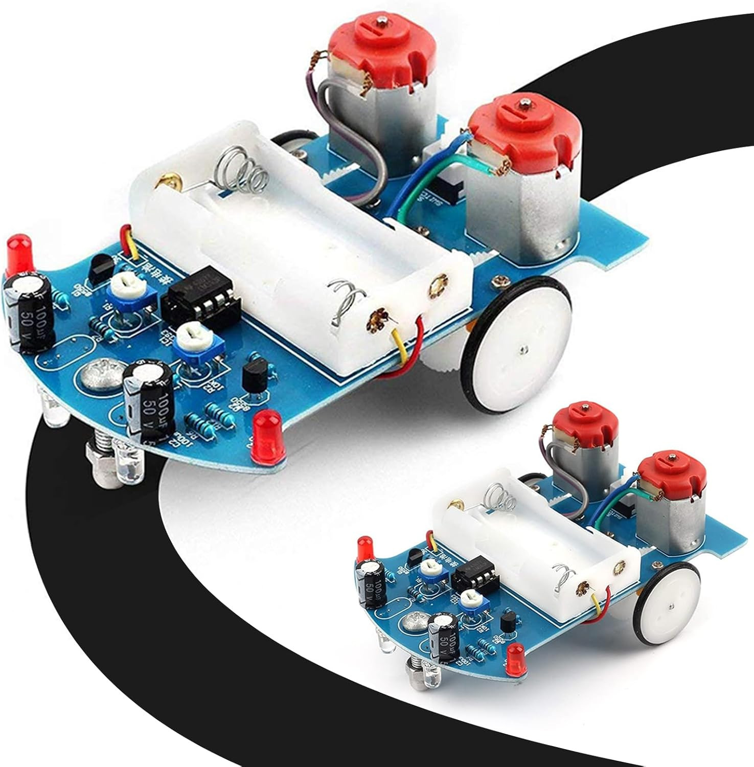 2 Pack Line Following Robot Car Kit STEM Soldering Practice for Beginners