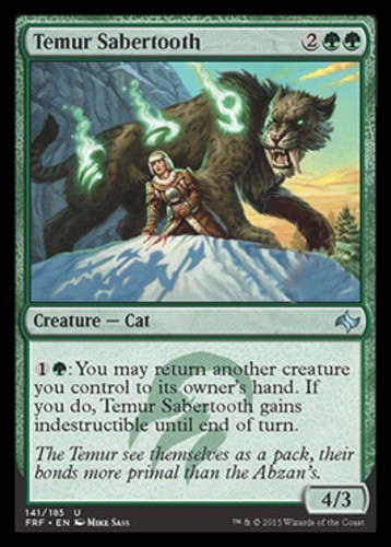 1x Temur Sabertooth Heavy Play MTG Magic - Kid Icarus -
