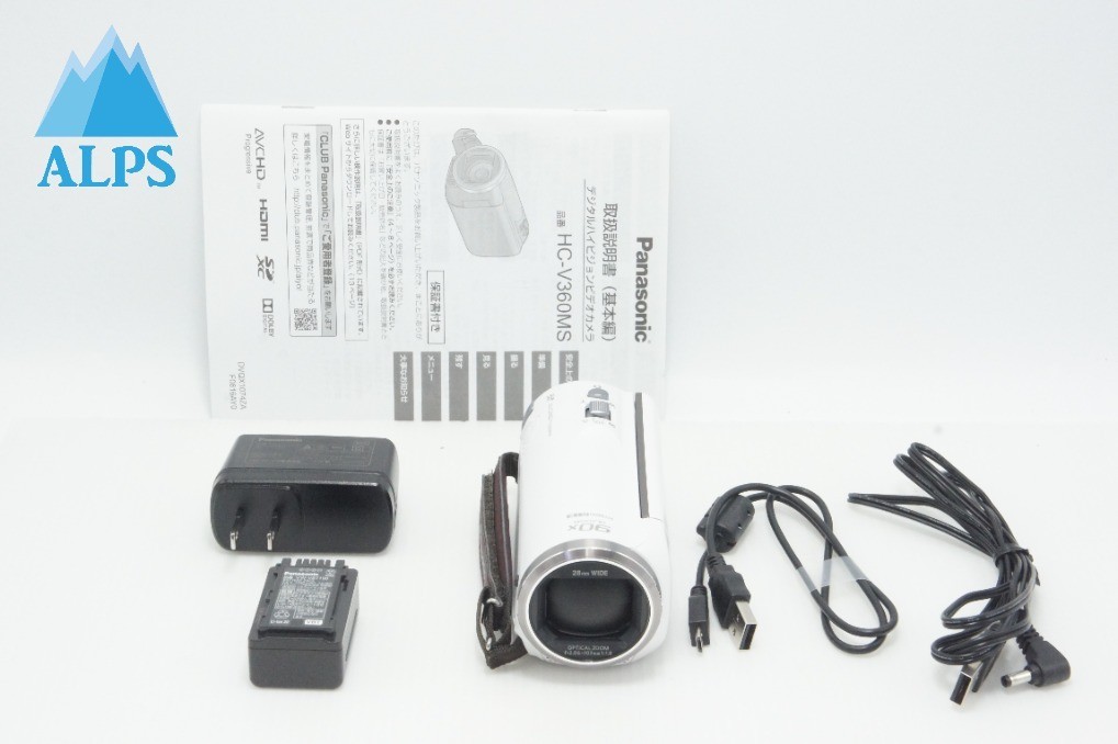 [Mint] Panasonic HC-V360MS Digital Video Camera Camcorder White #260630ab
