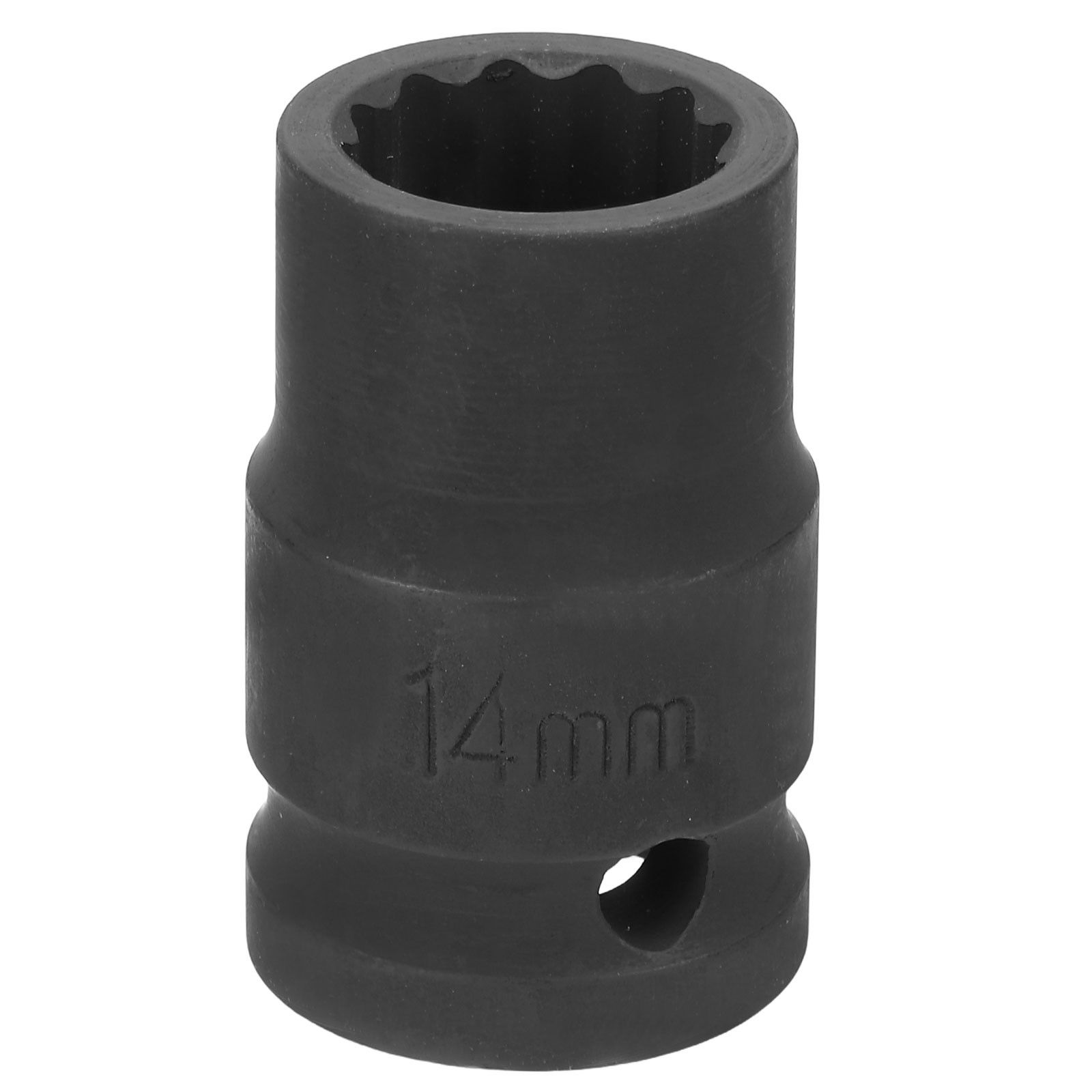 12-Point Impact Socket 1/2 Inch Drive 14mm Metric Cr-V Shallow Impact Socket