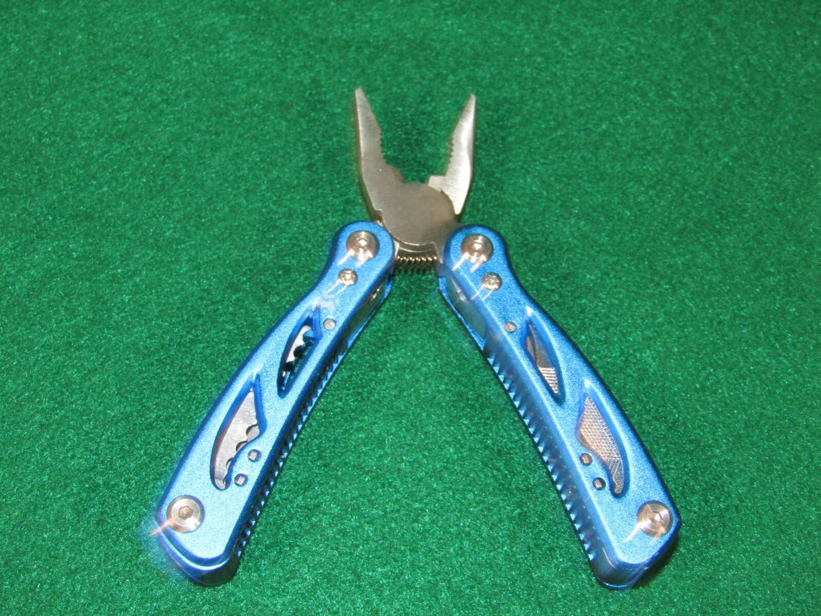 Compact 10 In 1 Micro Multi-tool Stainless Steel Extremely Useful w/Pouch-Blue