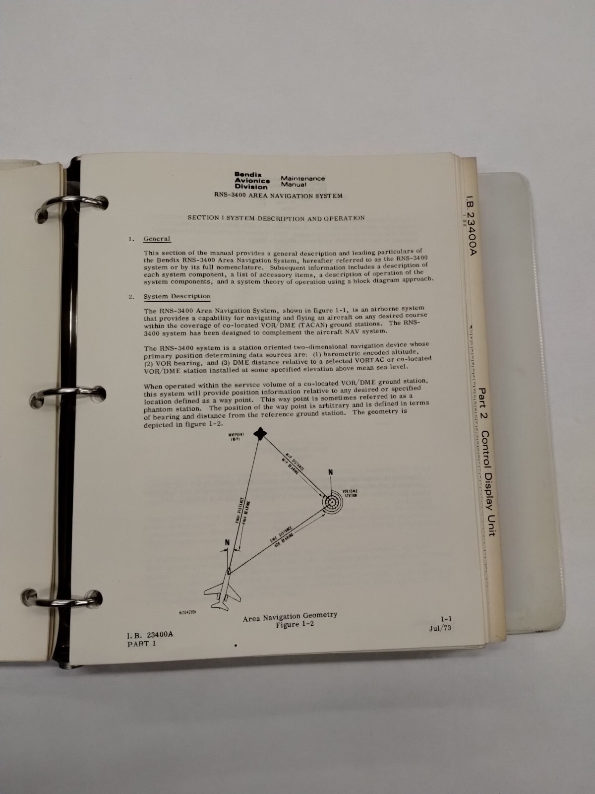 Bendix RNS-3400 Area Navigation System Maintenance Manual July 1973-Original
