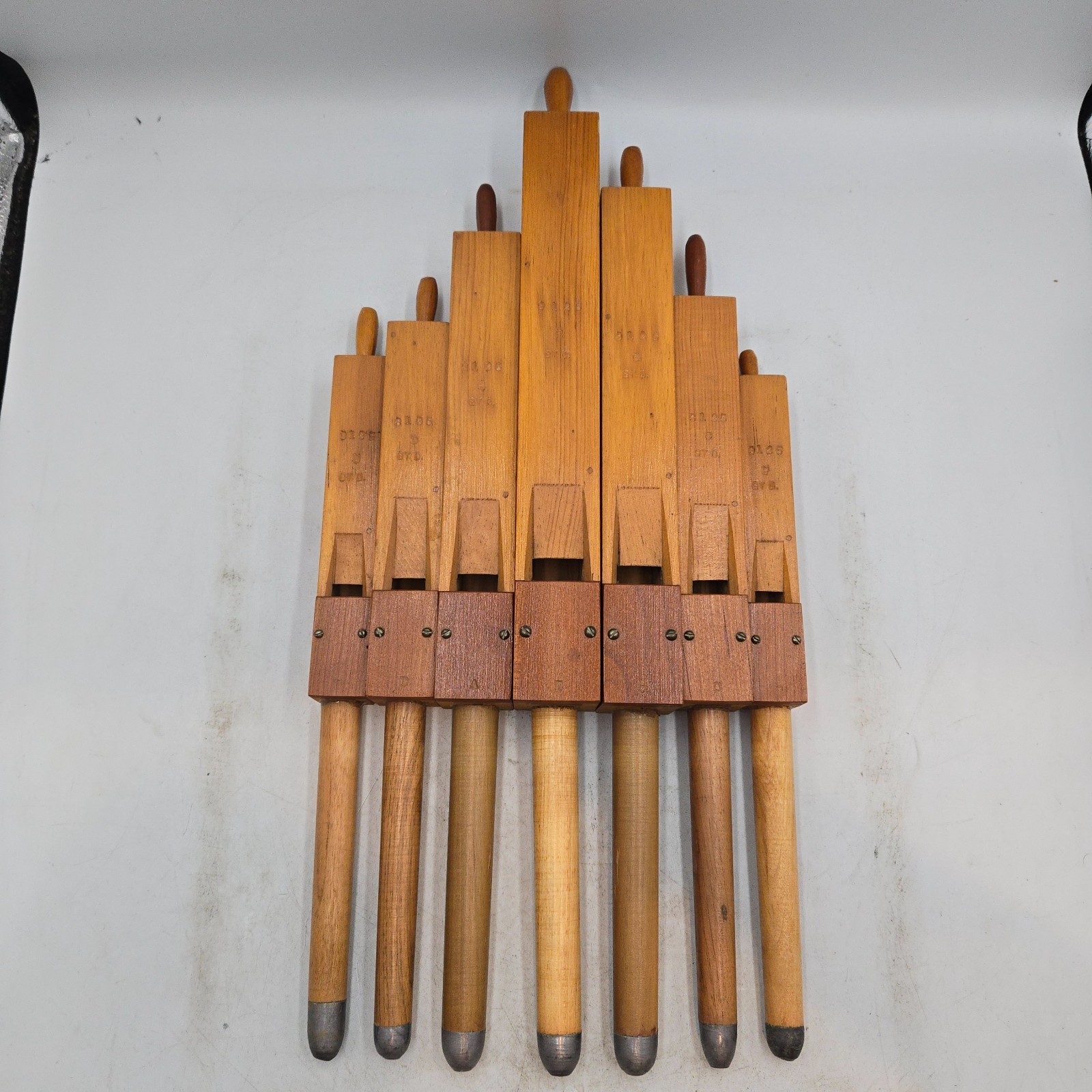 LOT OF 7 Antique Pipe Organ Tuning Whistles
