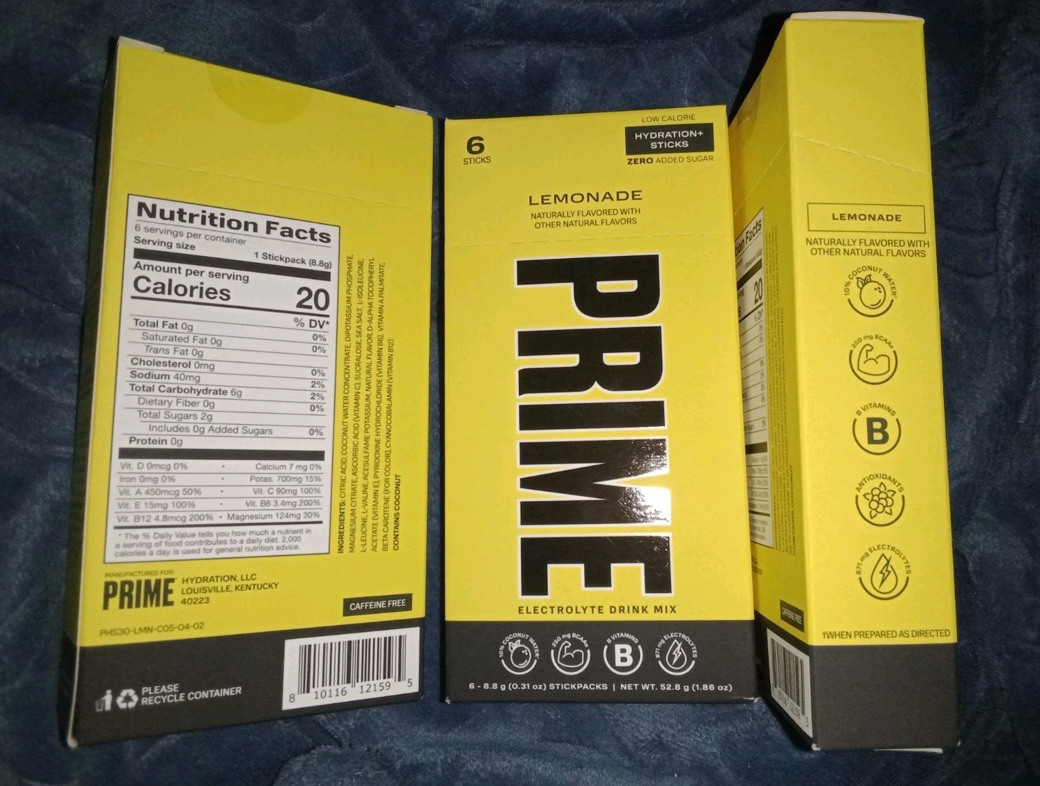 Prime Lemonade - 3 Box Bundle, 18ct (Total) Best By: 1/2026