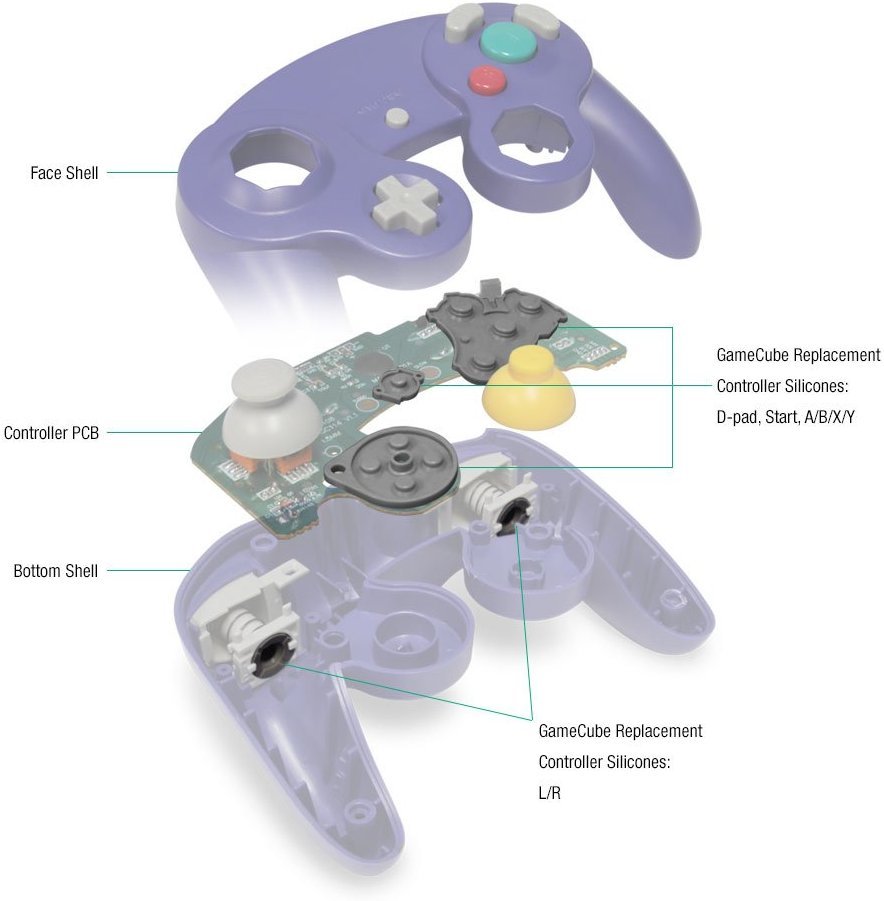 NEW Gamecube Controller Repair fix Kit Replacement Silicon Conductive Pads D13