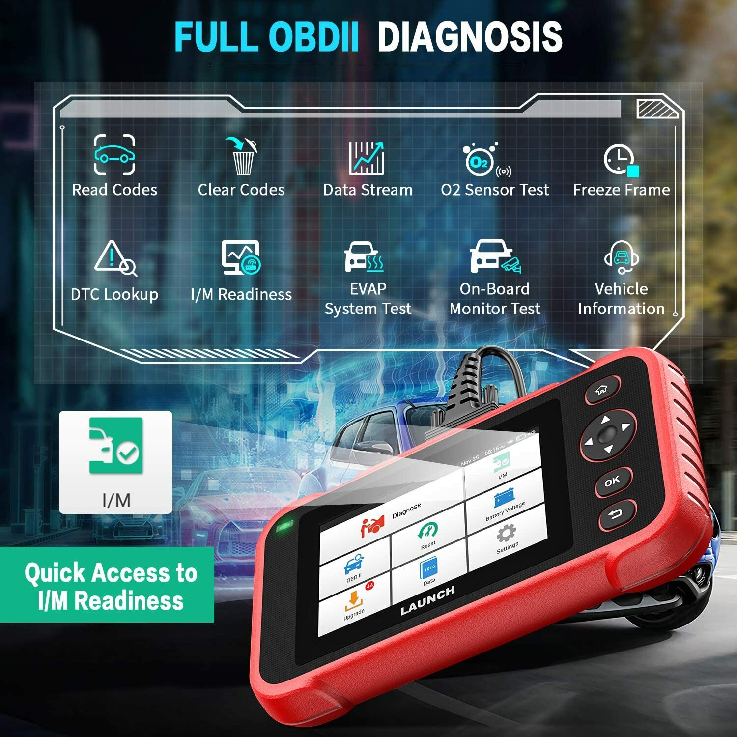 LAUNCH CRP129i OBD2 Scanner ABS SRS Car Diagnostic Tool TCM Engine Code Reader