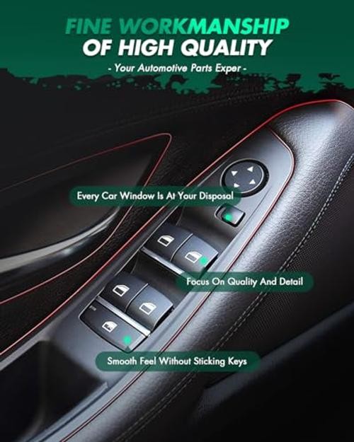 Driver Side Power Master Window Switch Black,Power Window Master Switch