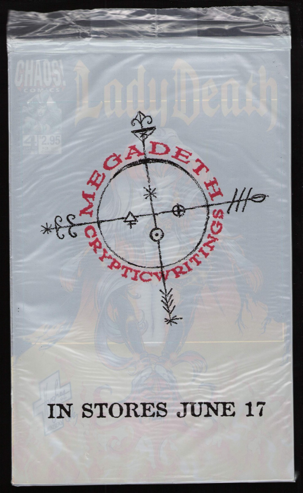 Lady Death: The Crucible #4 Premium Edition w/ Megadeth CD. SEALED (9.2 ob) 1996