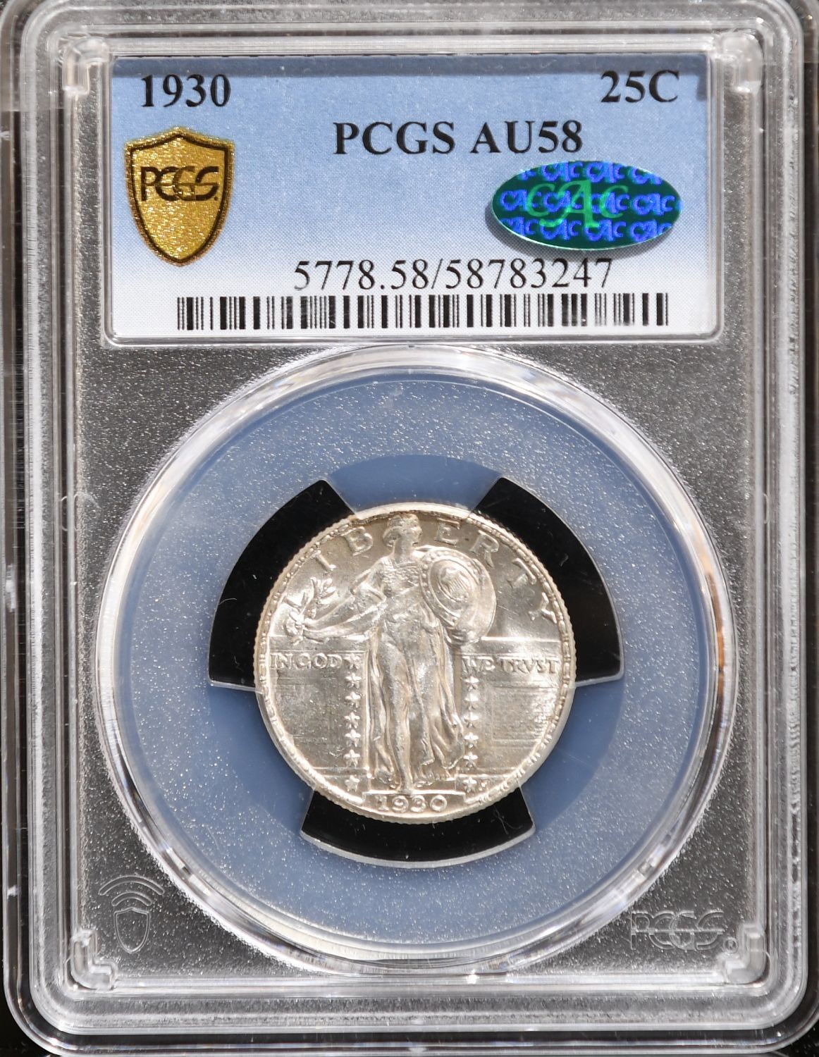1930 Standing Liberty Silver Quarter 25C PCGS AU 58 CAC 98% FH W /VIDEO EVERYMAN